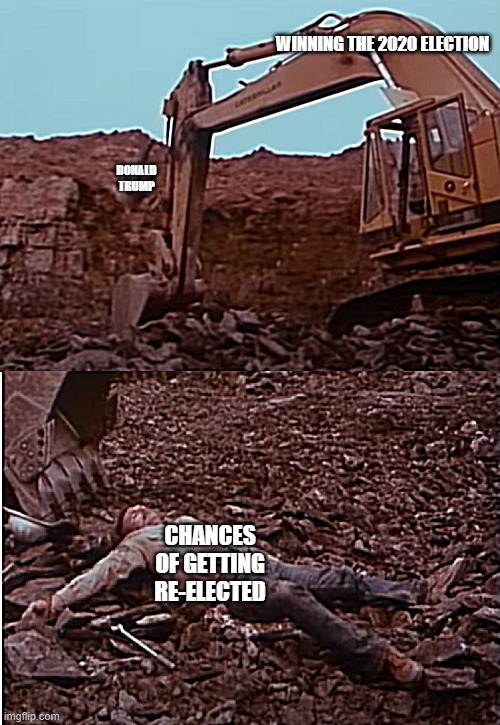 Trump 2020 with construction | WINNING THE 2020 ELECTION; DONALD TRUMP; CHANCES OF GETTING RE-ELECTED | image tagged in bad construction week,construction,donald trump | made w/ Imgflip meme maker