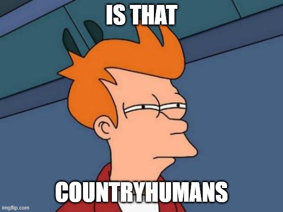 Futurama Fry Meme | IS THAT COUNTRYHUMANS | image tagged in memes,futurama fry | made w/ Imgflip meme maker