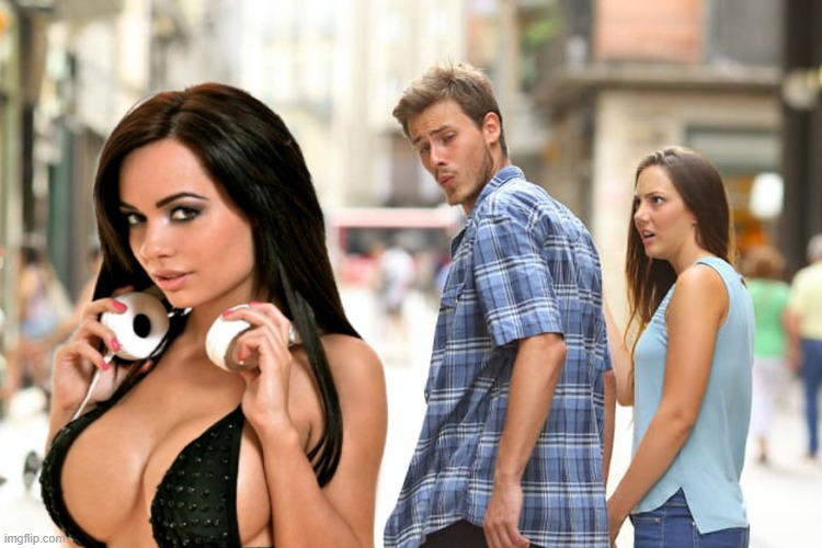 DISTRACTED BOYFRIEND 2 Blank Meme Template