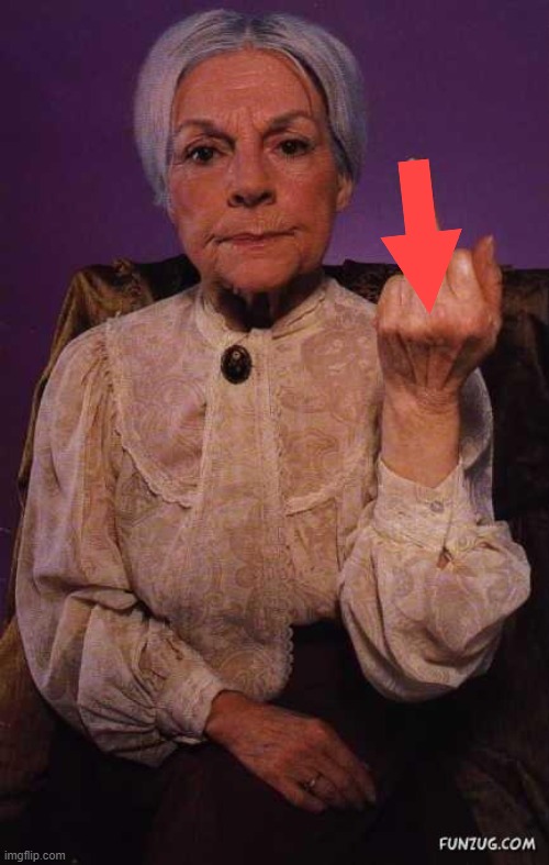 middle finger grandma | image tagged in middle finger grandma | made w/ Imgflip meme maker