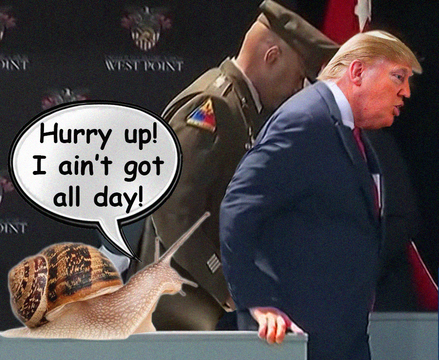 Trump Long Walk West Point Blank Meme Template