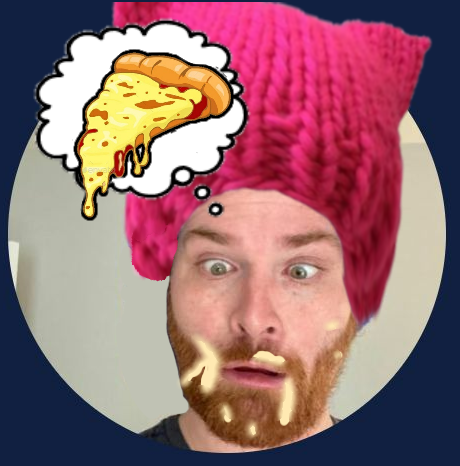 High Quality Man of s3x thinks of cheese pizza Blank Meme Template