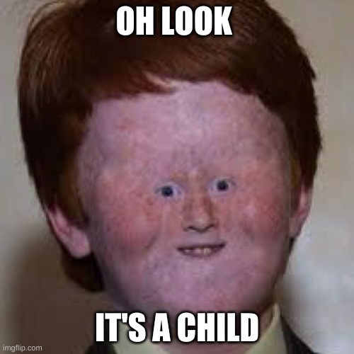 Ginger Child | OH LOOK; IT'S A CHILD | image tagged in unlucky ginger kid | made w/ Imgflip meme maker