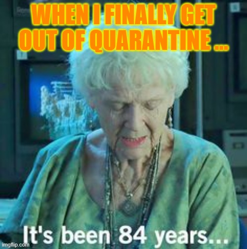 Titanic 84 years | WHEN I FINALLY GET OUT OF QUARANTINE ... | image tagged in titanic 84 years | made w/ Imgflip meme maker