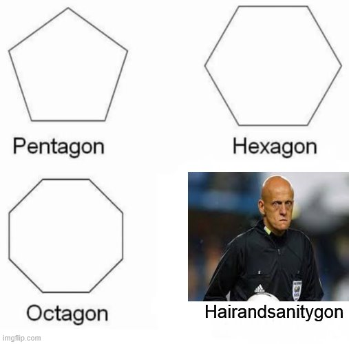 Pentagon Hexagon Octagon | Hairandsanitygon | image tagged in memes,pentagon hexagon octagon | made w/ Imgflip meme maker