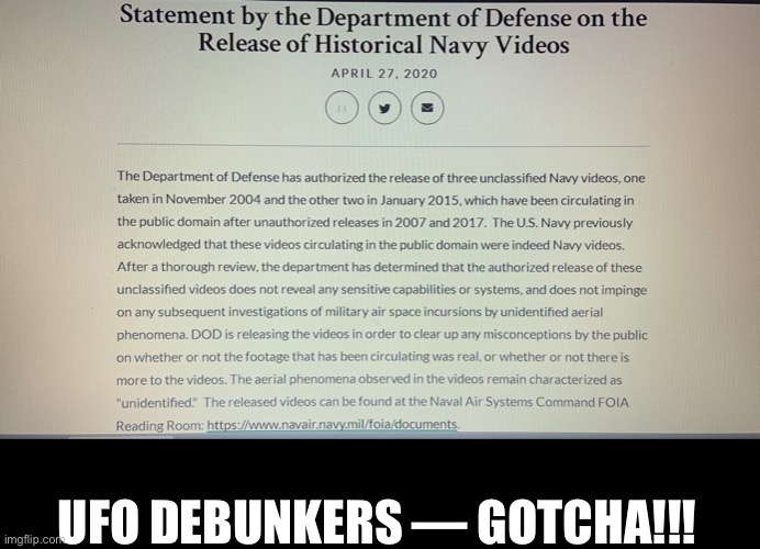 UFO debunkers (and skeptics) — you can stop participating in UFO TV news reports, TV documentaries AND RUNNING WEBSITES now! |  UFO DEBUNKERS — GOTCHA!!! | image tagged in ufo,ufos,mysteries,unsolved mysteries,mystery,gifs | made w/ Imgflip meme maker