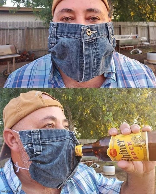 Blue Jean Mask | image tagged in corona | made w/ Imgflip meme maker