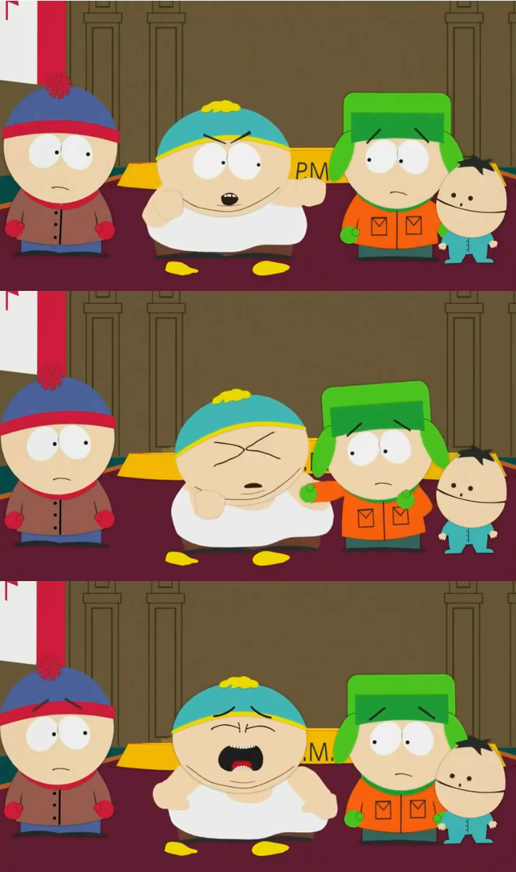 Cartman's One-Sided Fight Blank Meme Template