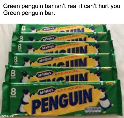 Green penguin bar | Green penguin bar isn’t real it can’t hurt you
Green penguin bar: | image tagged in penguin | made w/ Imgflip meme maker