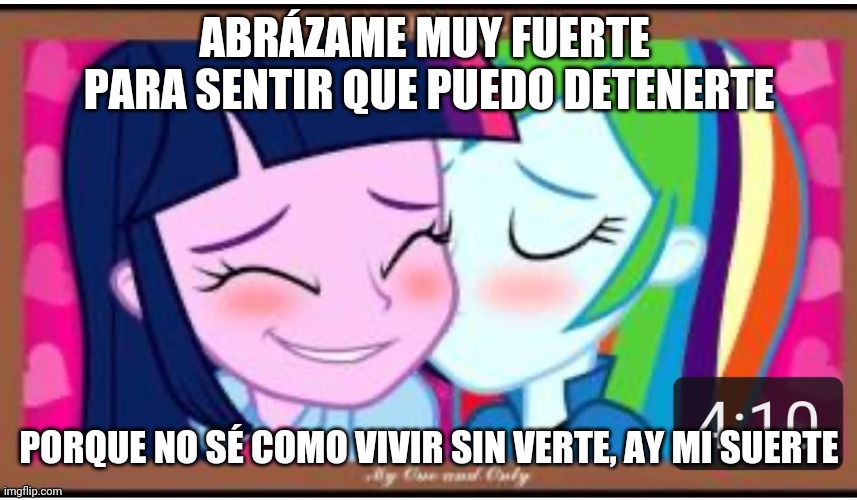 Some random shit | ABRÁZAME MUY FUERTE 
PARA SENTIR QUE PUEDO DETENERTE; PORQUE NO SÉ COMO VIVIR SIN VERTE, AY MI SUERTE | image tagged in twili spreading love,memes,funny | made w/ Imgflip meme maker