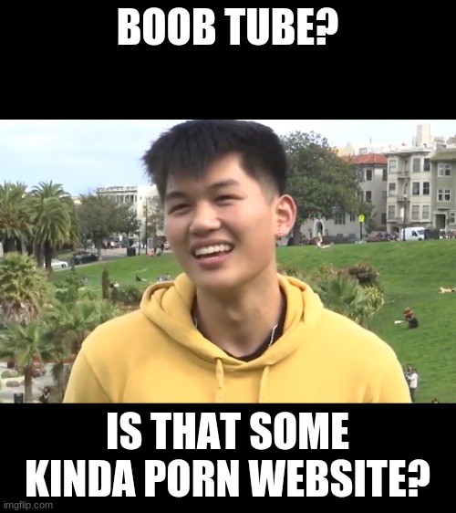 DumbGenZ | BOOB TUBE? IS THAT SOME KINDA PORN WEBSITE? | image tagged in dumbgenz | made w/ Imgflip meme maker