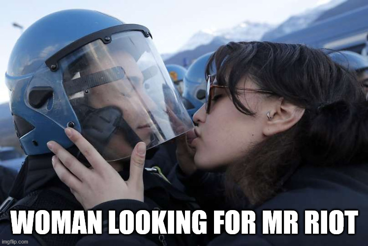 WOMAN LOOKING FOR MR RIOT | made w/ Imgflip meme maker