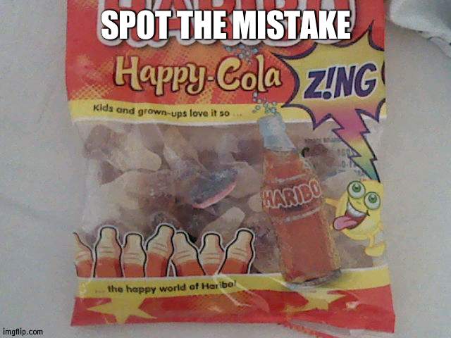 I just bought this and got a good look at it | SPOT THE MISTAKE | image tagged in coke | made w/ Imgflip meme maker