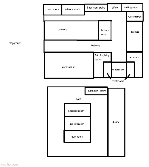updated school map | made w/ Imgflip meme maker