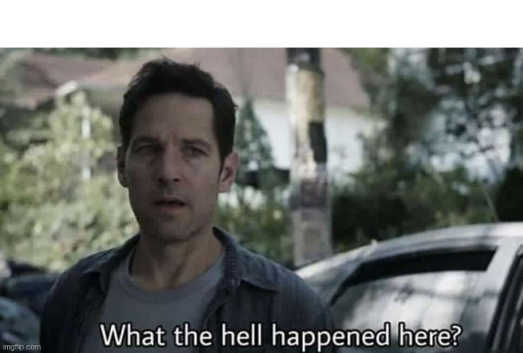 What the hell happened here? | image tagged in what the hell happened here | made w/ Imgflip meme maker