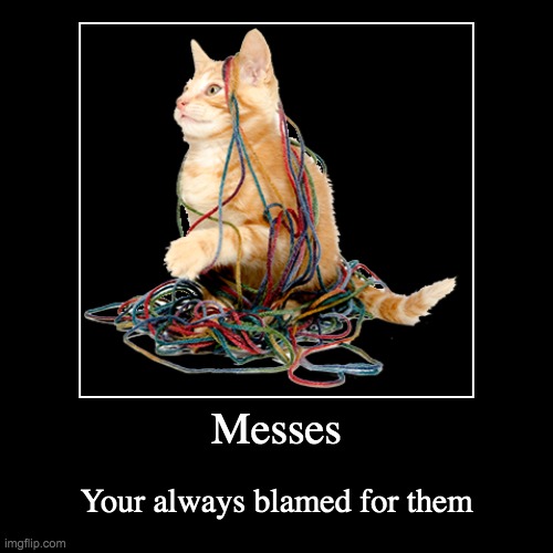 Messes | image tagged in funny,demotivationals | made w/ Imgflip demotivational maker