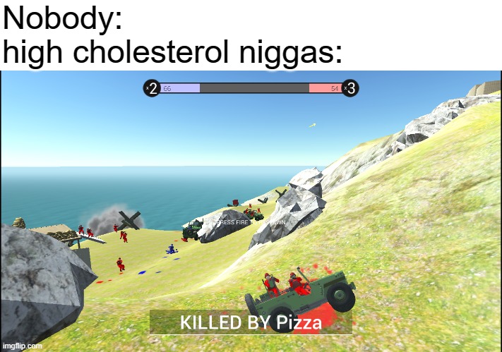 Ravenfield Meme | Nobody:
high cholesterol niggas: | image tagged in ravenfield,funny memes,dank memes,fps | made w/ Imgflip meme maker
