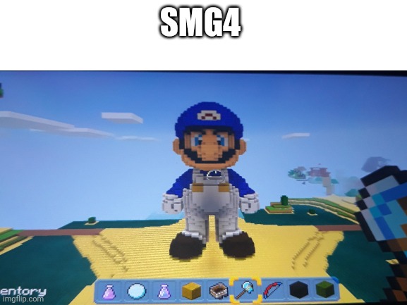 Smg4 | SMG4 | image tagged in blank white template,smg4,mario,minecraft | made w/ Imgflip meme maker