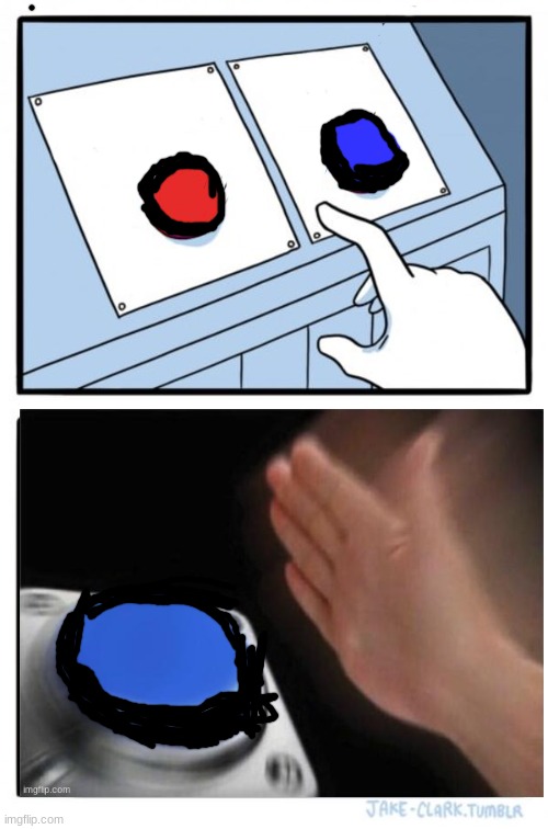 Red and Blue Blank Meme Template