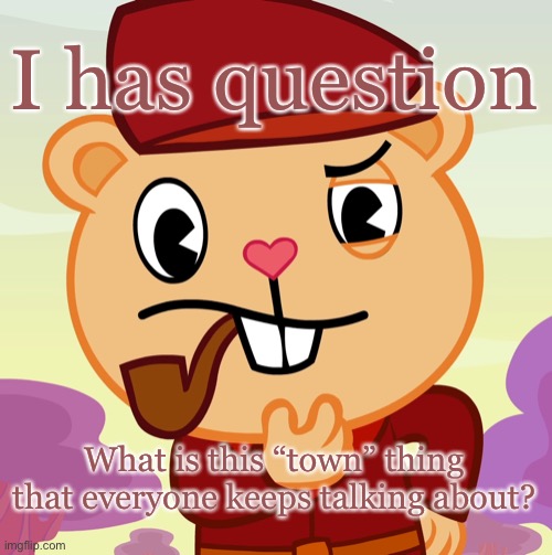 What is “town” | I has question; What is this “town” thing that everyone keeps talking about? | image tagged in pop htf,question | made w/ Imgflip meme maker