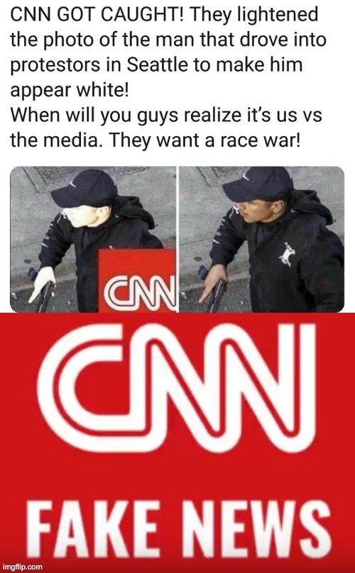 CNN is racist fake news | image tagged in cnn fake news,memes,politics,racism | made w/ Imgflip meme maker