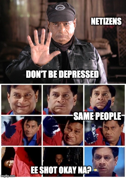 Stop Depression Immediately | NETIZENS; DON'T BE DEPRESSED; SAME PEOPLE; EE SHOT OKAY NA? | image tagged in depression,social media | made w/ Imgflip meme maker