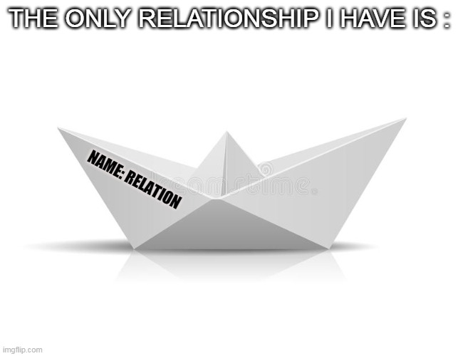 Relationship I have | THE ONLY RELATIONSHIP I HAVE IS :; NAME: RELATION | image tagged in relationships,ship,relationship,girlfriend,boyfriend | made w/ Imgflip meme maker
