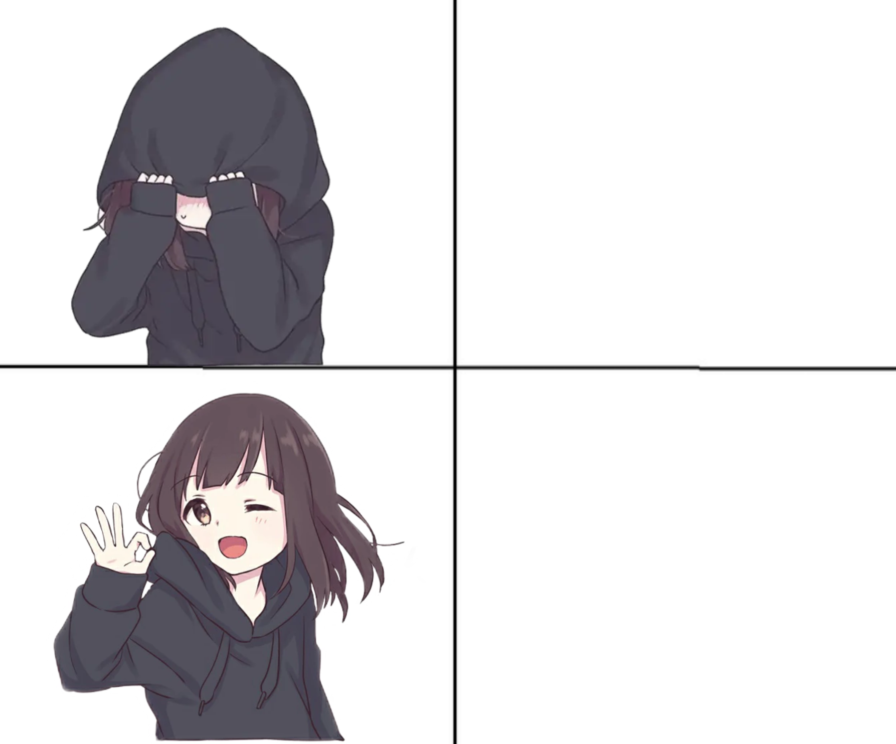 High Quality Menhara ok Blank Meme Template