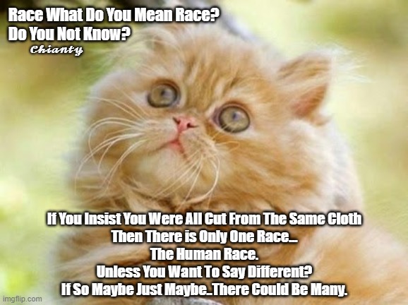 Race..Do you not know? - Imgflip