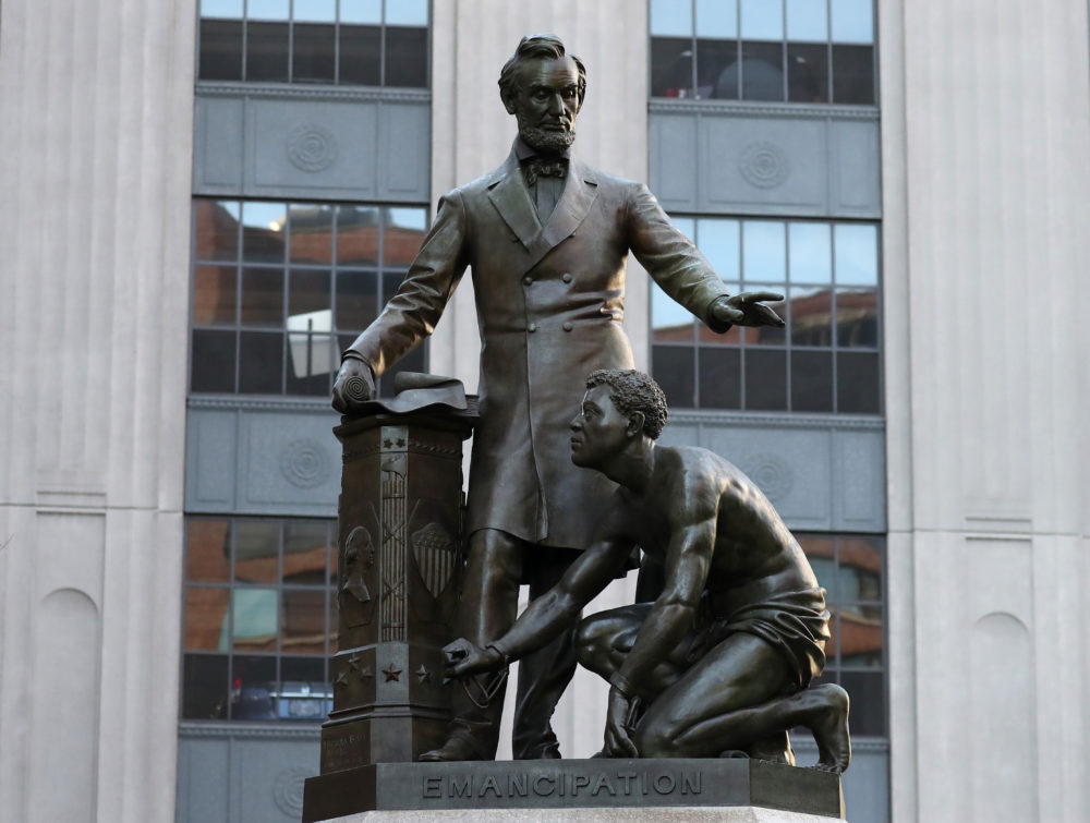 Abraham Lincoln Boston statue Blank Meme Template