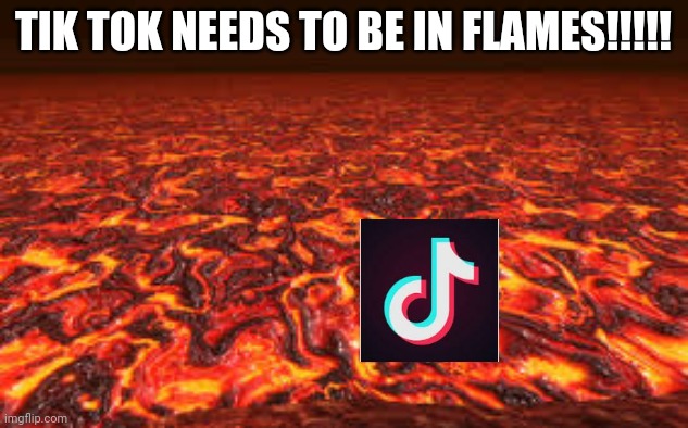 Lava | TIK TOK NEEDS TO BE IN FLAMES!!!!! | image tagged in lava | made w/ Imgflip meme maker