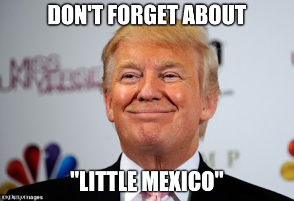 Donald trump approves | DON'T FORGET ABOUT "LITTLE MEXICO" | image tagged in donald trump approves | made w/ Imgflip meme maker