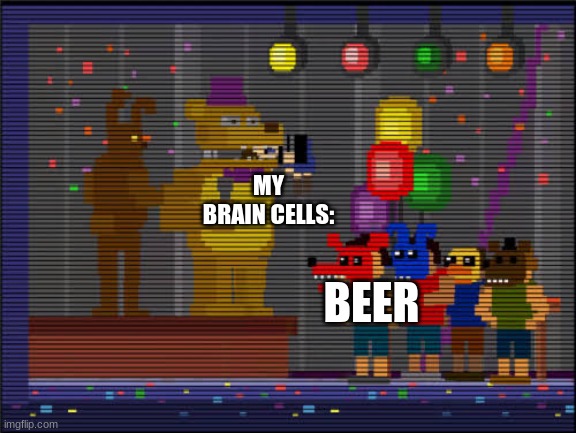 Bite of brain cell 83 | MY BRAIN CELLS:; BEER | image tagged in bite of 83,edgy,dank memes | made w/ Imgflip meme maker