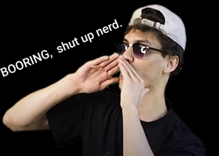 High Quality boring, shut up nerd Blank Meme Template