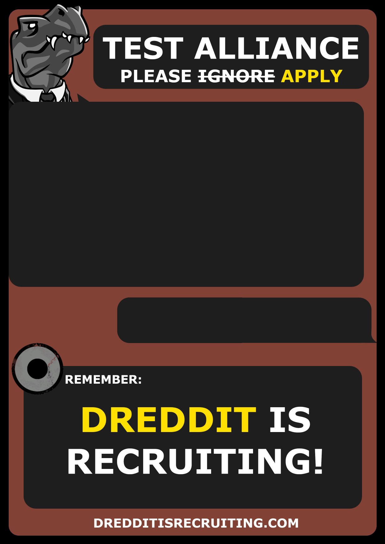 High Quality DREDDIT is recruiting! - rust Blank Meme Template