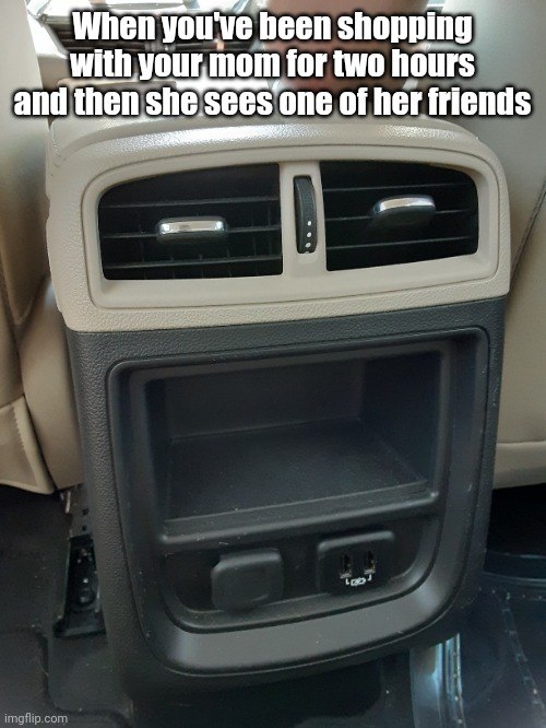 Ugh | When you've been shopping with your mom for two hours and then she sees one of her friends | image tagged in memes | made w/ Imgflip meme maker