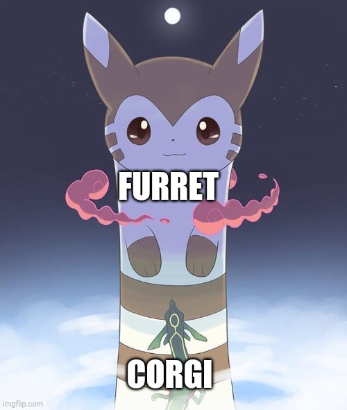 Giant Furret | FURRET CORGI | image tagged in giant furret | made w/ Imgflip meme maker