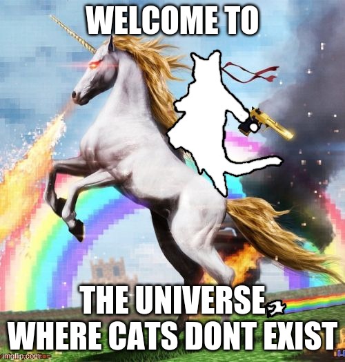 there totally isnt a cat-sized hole in thiss uiverse | WELCOME TO; THE UNIVERSE WHERE CATS DONT EXIST | image tagged in memes,welcome to the internets | made w/ Imgflip meme maker