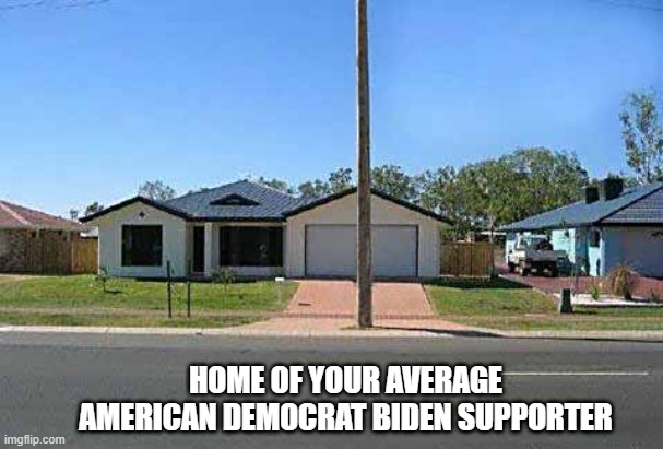 Just your average Dumbocrat | HOME OF YOUR AVERAGE AMERICAN DEMOCRAT BIDEN SUPPORTER | image tagged in democrat,joe biden,dumbocrat,telephone pole,stupid | made w/ Imgflip meme maker