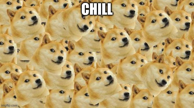 Multi Doge | CHILL | image tagged in memes,multi doge | made w/ Imgflip meme maker