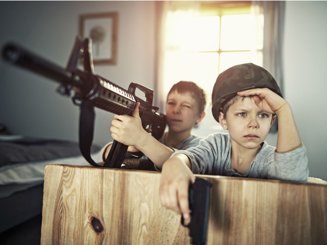 Gun Kids Blank Meme Template