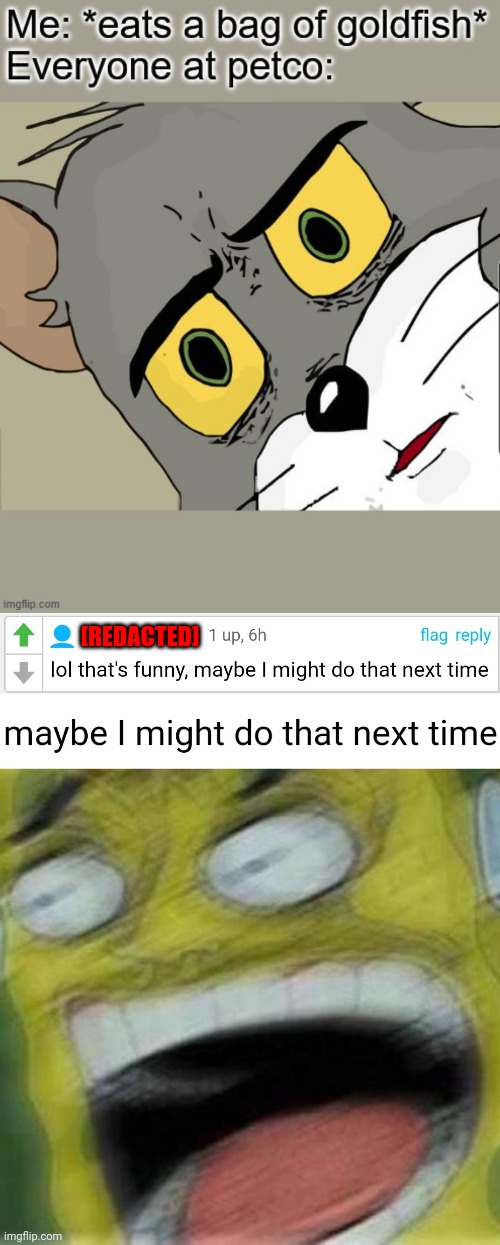 Title | [REDACTED] | image tagged in reeeeeee,cursed | made w/ Imgflip meme maker