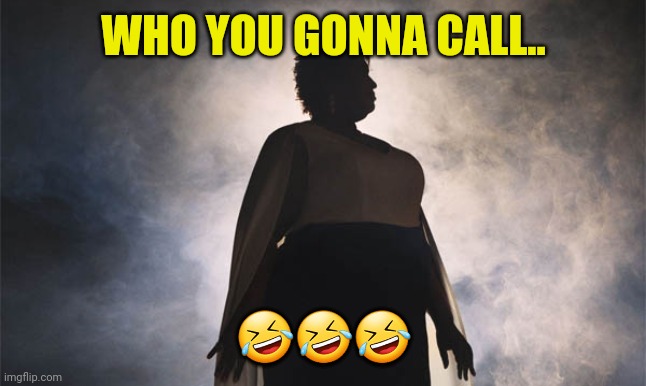 Who you gonna call | WHO YOU GONNA CALL.. 🤣🤣🤣 | image tagged in stacey abrams | made w/ Imgflip meme maker