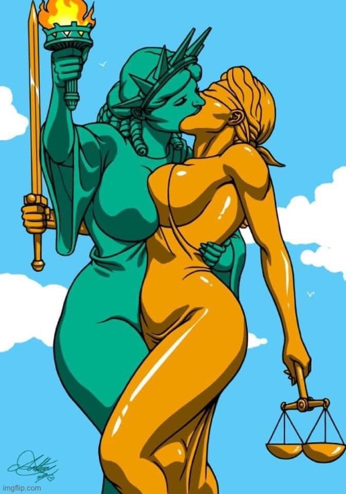 Made by. lady justice. liberty. 