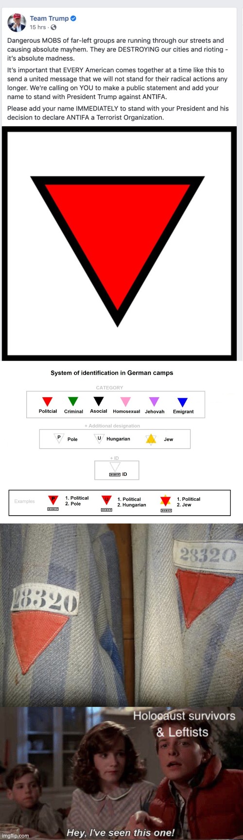 Going full mask-off | image tagged in donald trump,antifa,fascist,nazi | made w/ Imgflip meme maker
