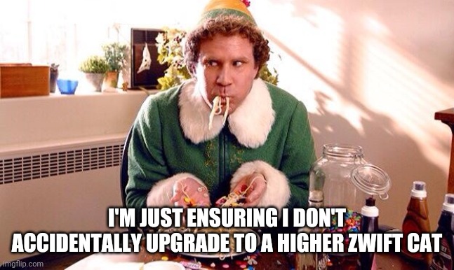 Stuffing Face | I'M JUST ENSURING I DON'T ACCIDENTALLY UPGRADE TO A HIGHER ZWIFT CAT | image tagged in stuffing face | made w/ Imgflip meme maker