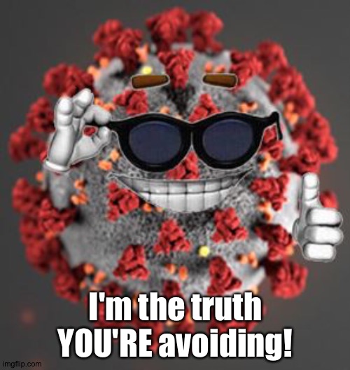 Coronavirus | I'm the truth YOU'RE avoiding! | image tagged in coronavirus | made w/ Imgflip meme maker