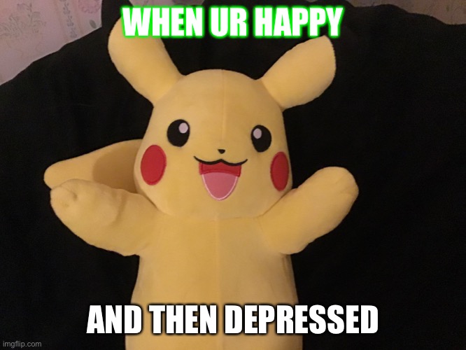 Happy vs Not | WHEN UR HAPPY; AND THEN DEPRESSED | image tagged in funny | made w/ Imgflip meme maker