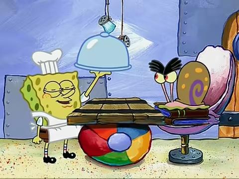 Spongebob and Gary Blank Meme Template