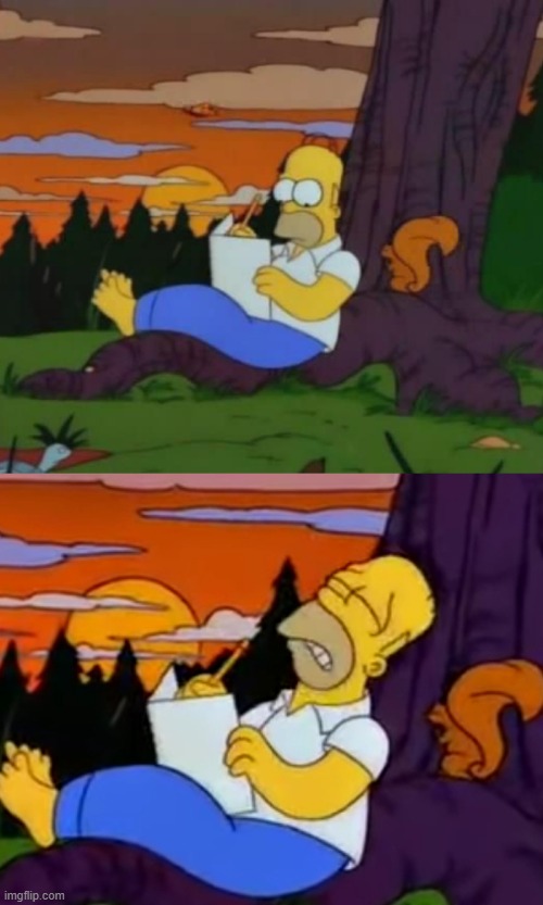 Homero escribiendo | image tagged in memes | made w/ Imgflip meme maker